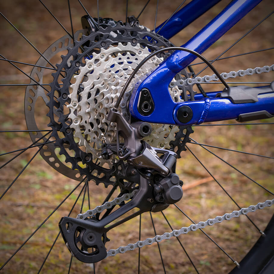 reduced derailleur travel and additional gears