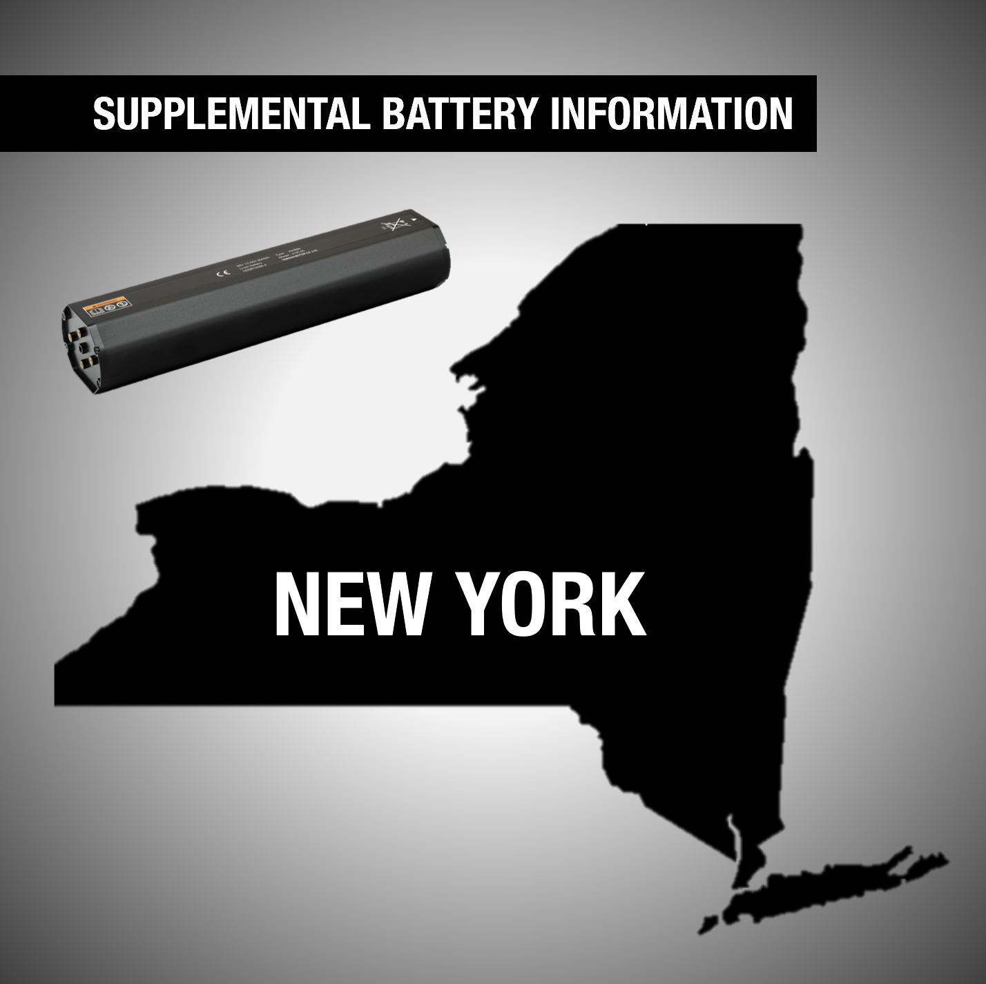 A picture of a battery and New York