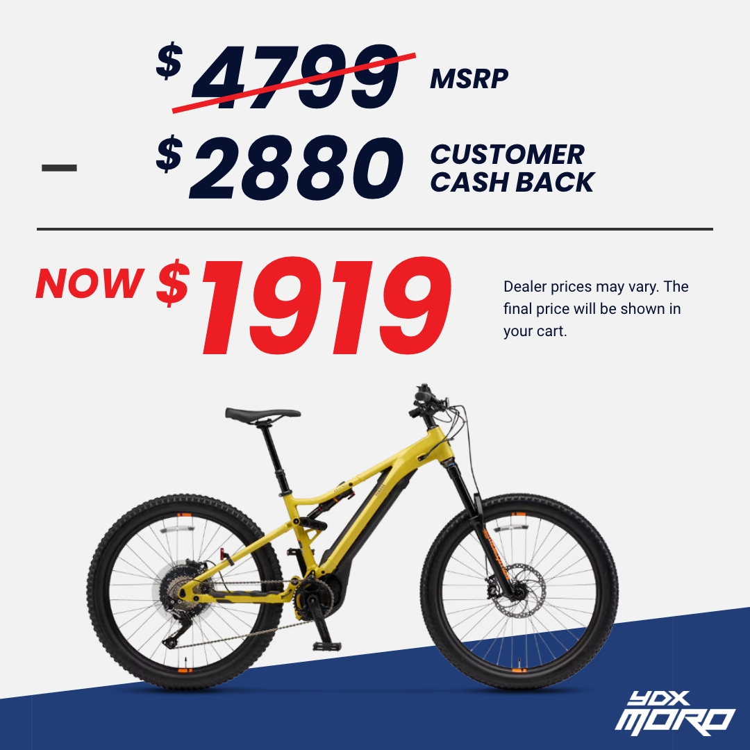 YDX-MORO. 4799 MSRP with 2880 customer cash, now 1919. Dealer prices may vary.